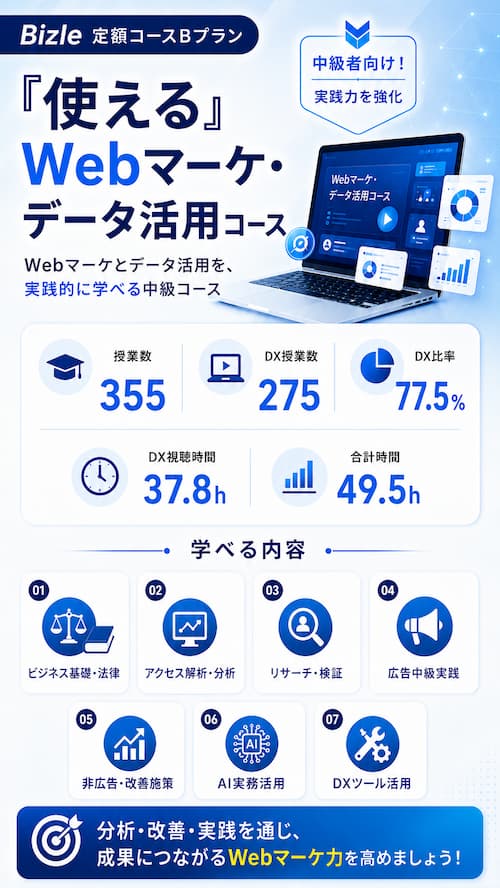 定額プランB_「使える」Webマーケ・データ活用コース