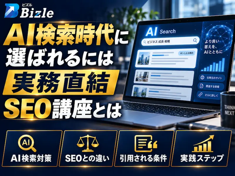 AI検索時代に選ばれるには｜今すぐ使える実務直結SEO講座とは